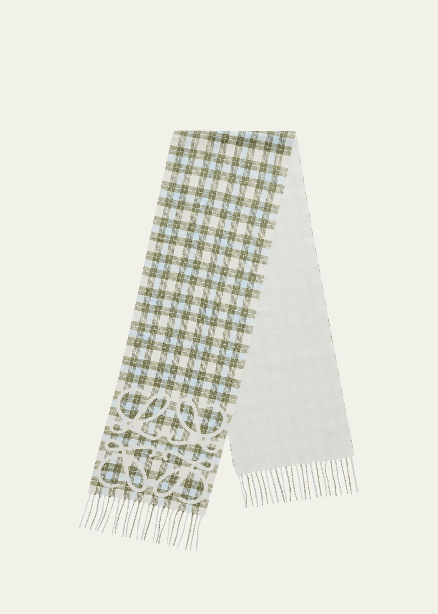 Check Anagram Silk-Cashmere Scarf - 1