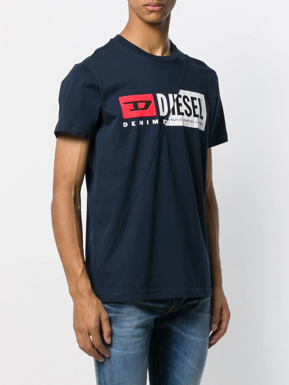 dual logo print T-shirt - 3