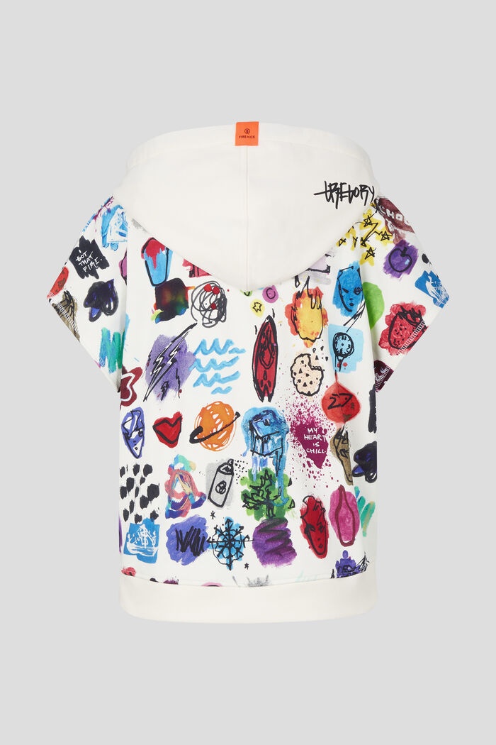 Hale Hoodie in Off-white/Blue/Green - 2
