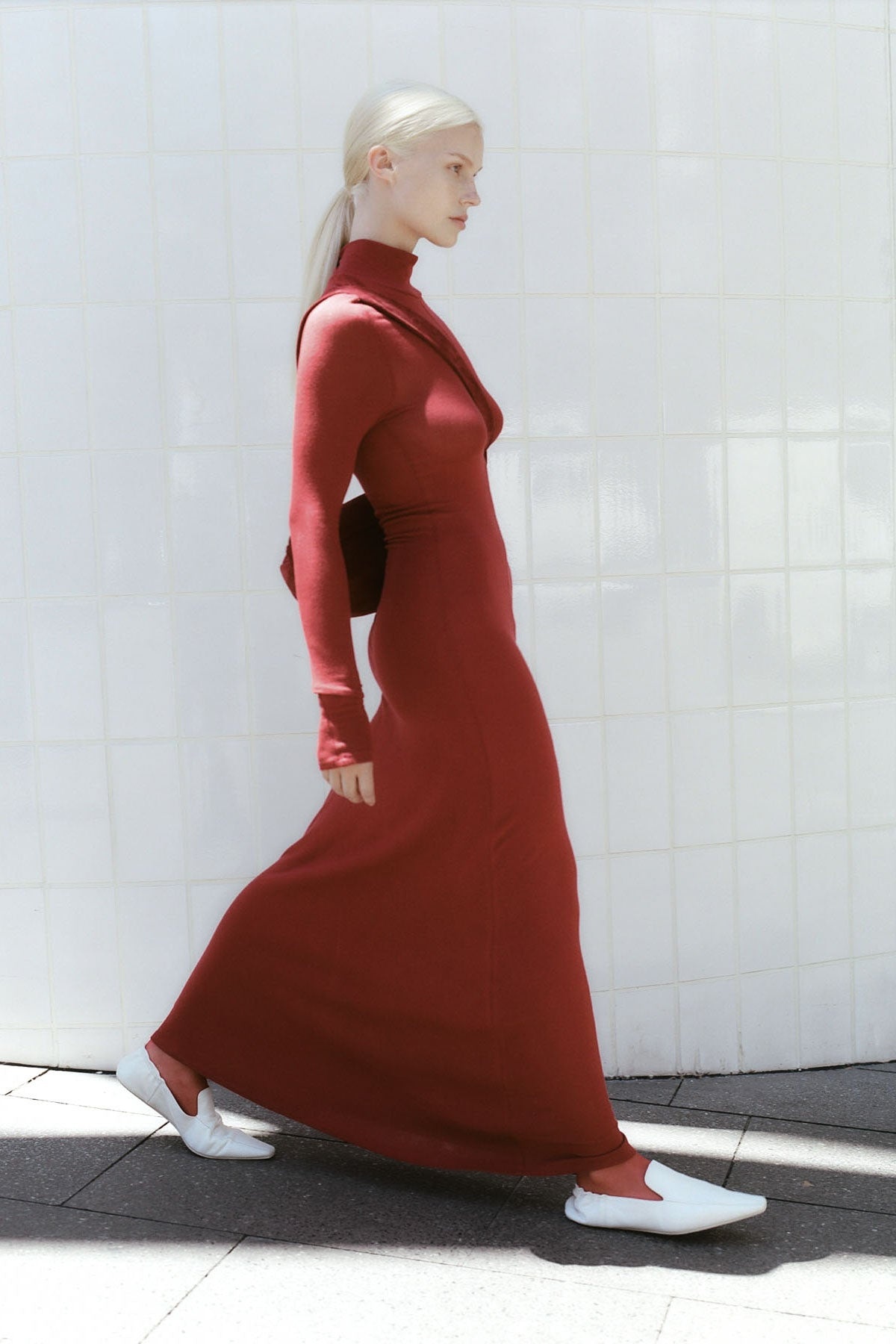 Jersey Maxi Dress - Rouge - 7