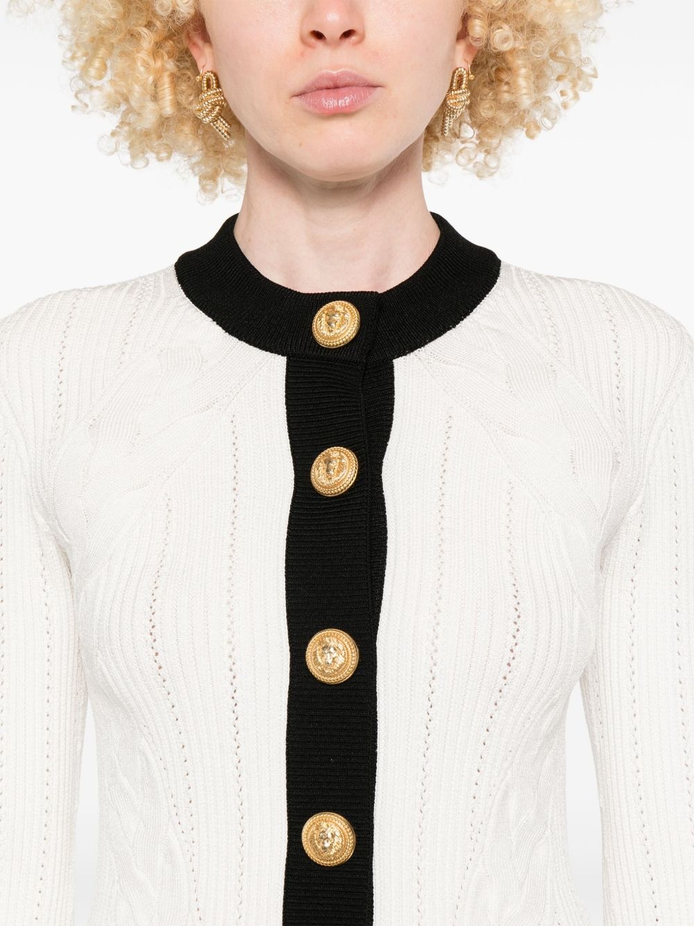 two-tone cardigan - 5