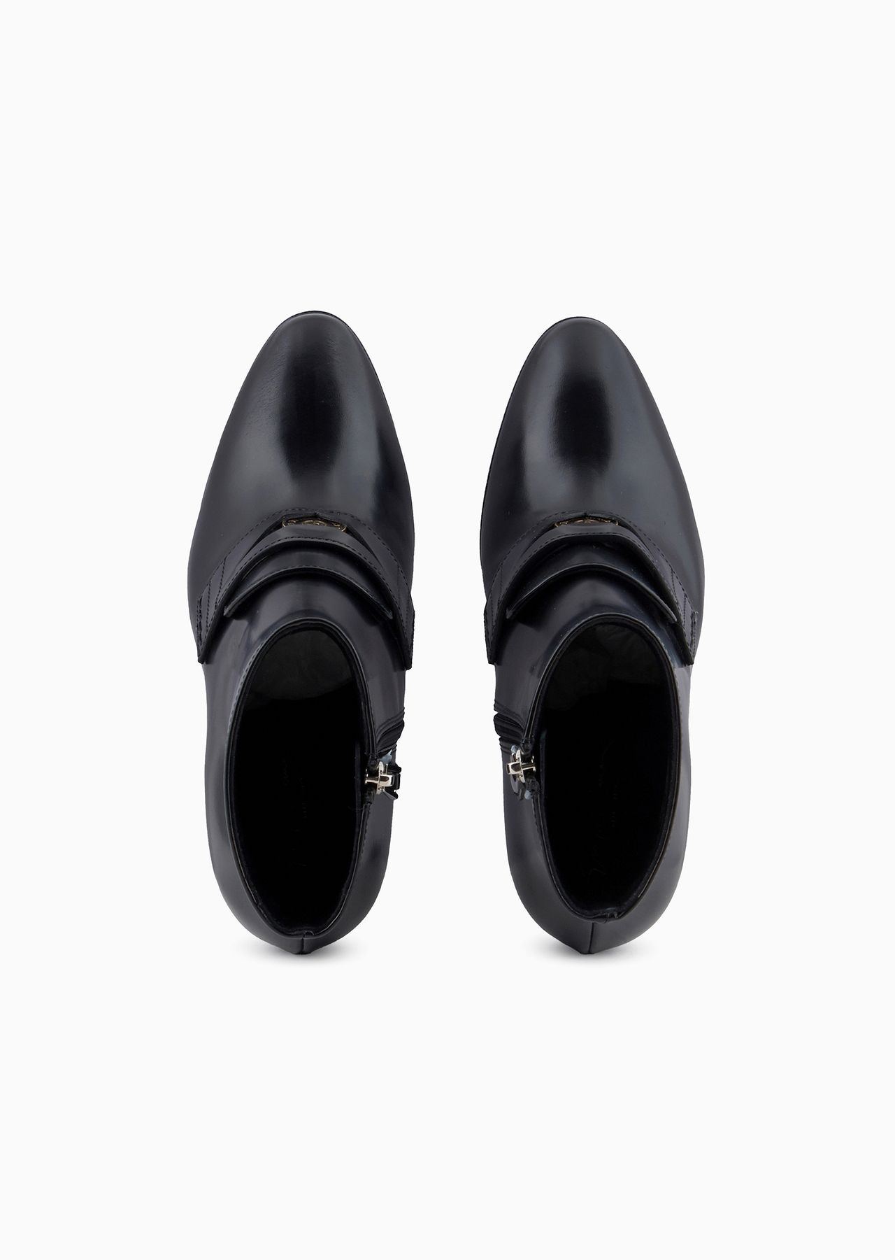 Brushed leather heeled ankle boots - 3