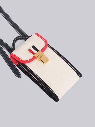 Thom Browne COTTON CANVAS CROSSBODY PHONE HOLDER outlook