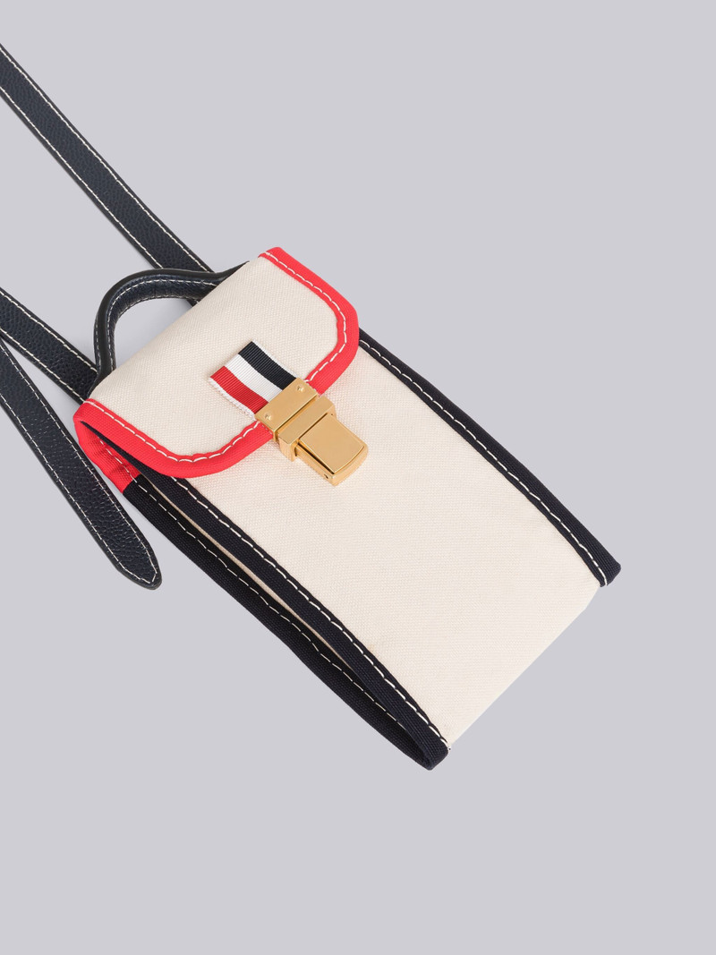 Thom Browne COTTON CANVAS CROSSBODY PHONE HOLDER outlook