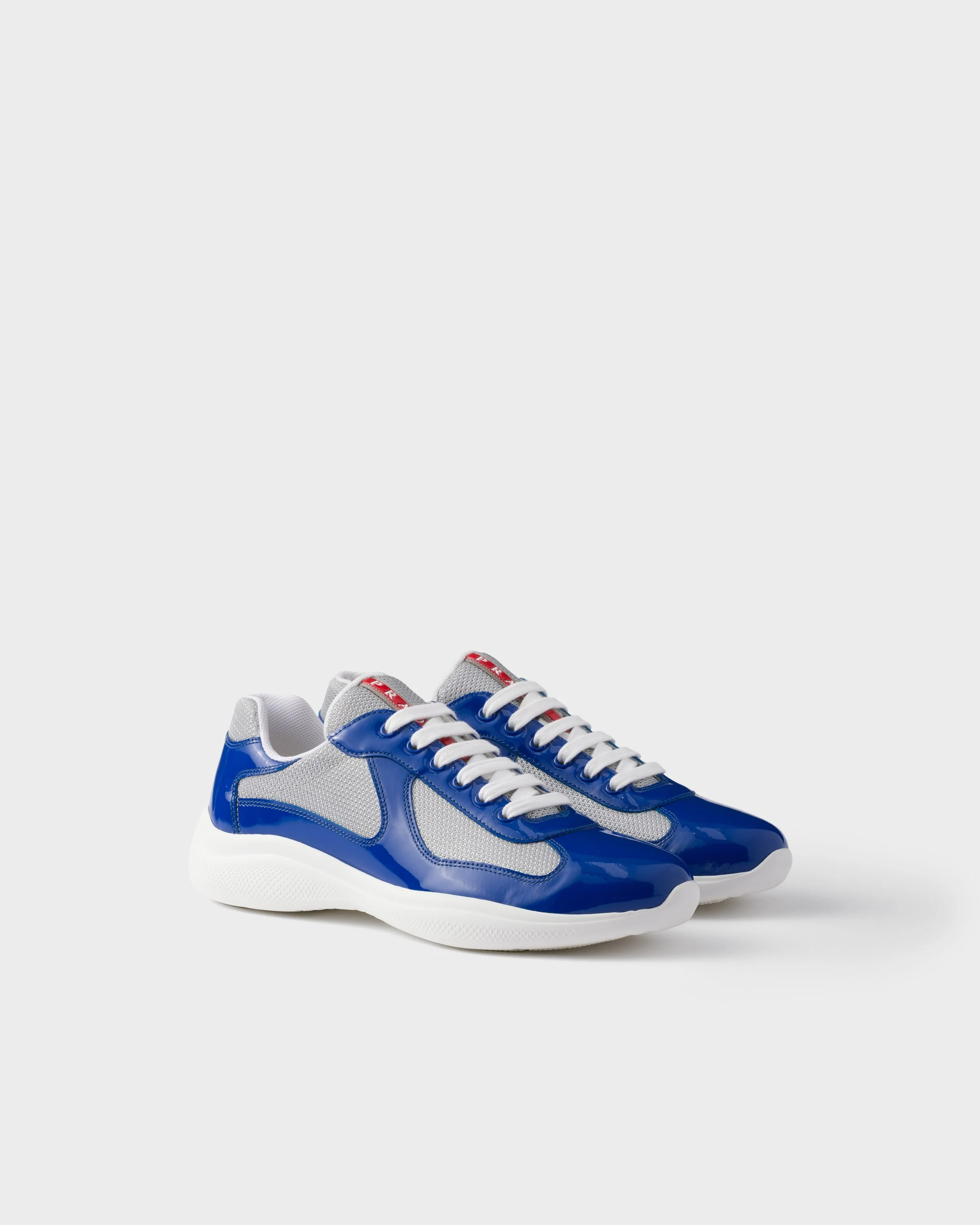 Patent leather and technical fabric Prada America's Cup sneakers - 1