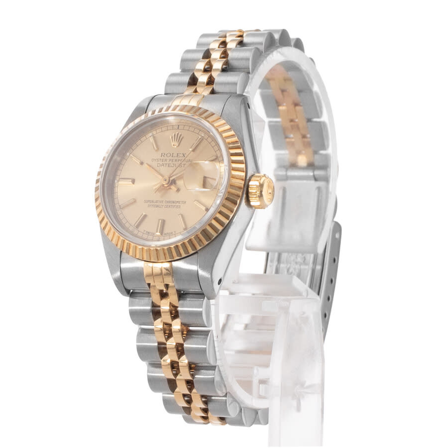 Pre-owned Rolex Datejust 26 Automatic Chronometer Champagne Dial Ladies Watch 69173 CSJ - 4