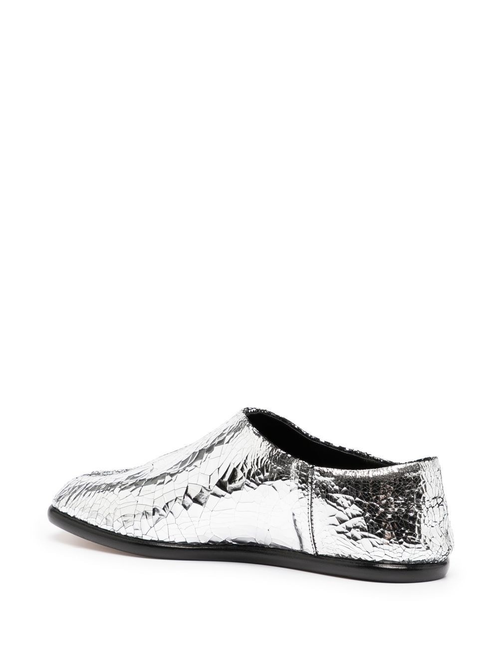 metallic-finish tabi-toe loafers - 3