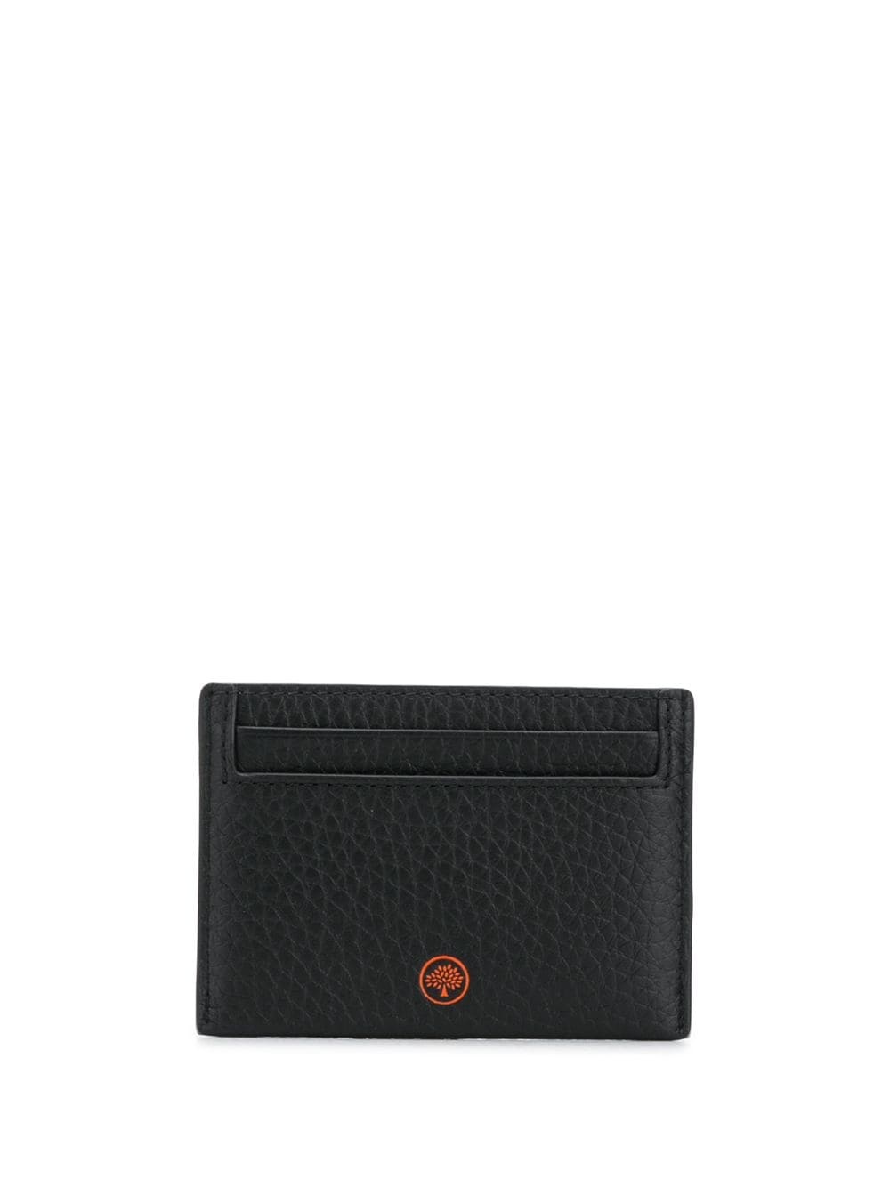 leather card holder with contrast lining and logo - 1