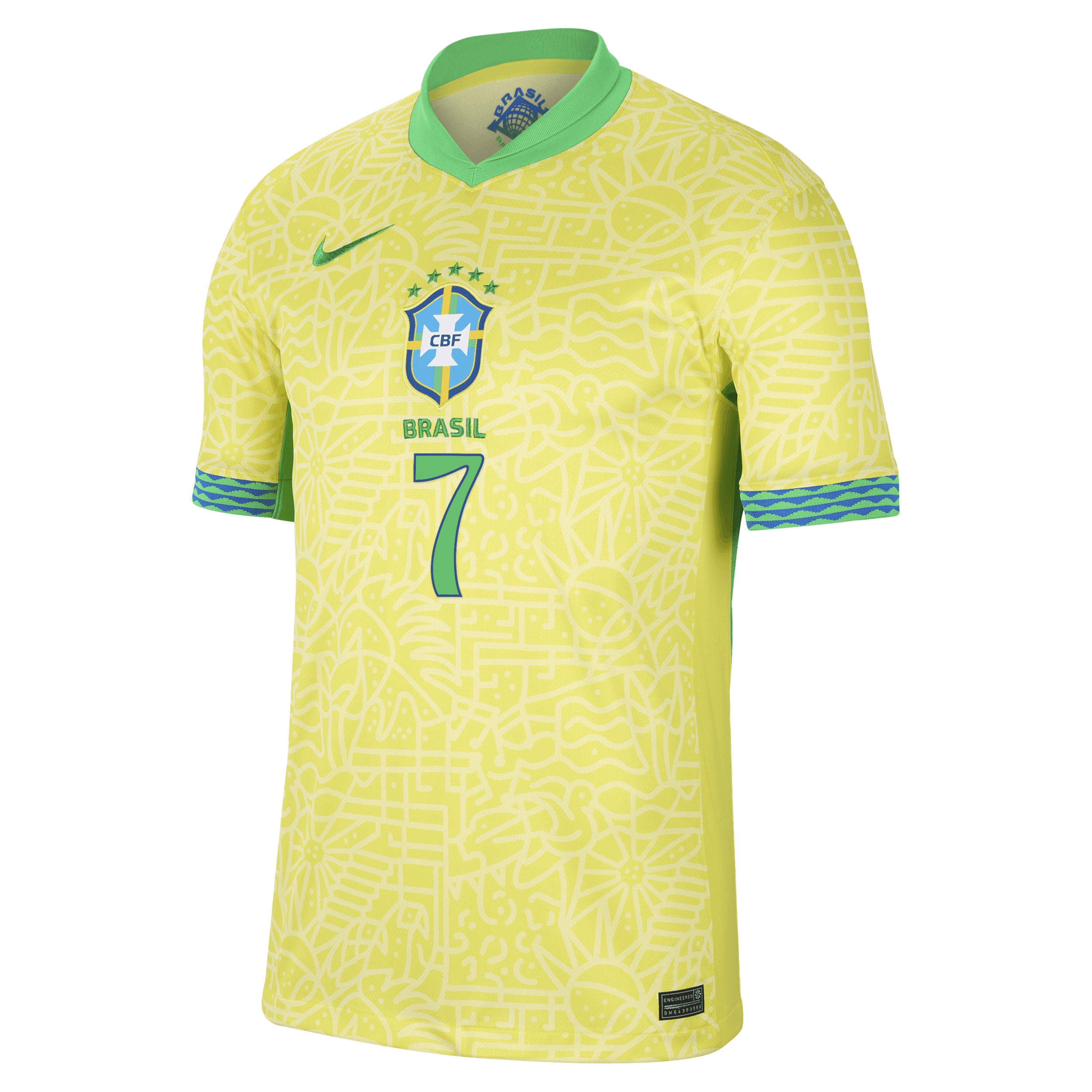 Vini Jr. Brazil National Team 2024 Stadium Away Nike Men's Dri-FIT Soccer Jersey - 1