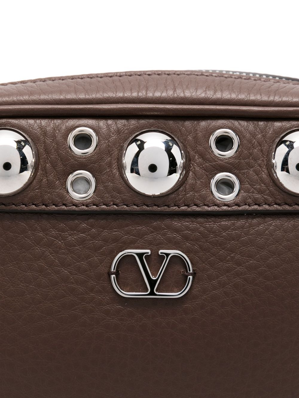 studded leather messenger bag - 4