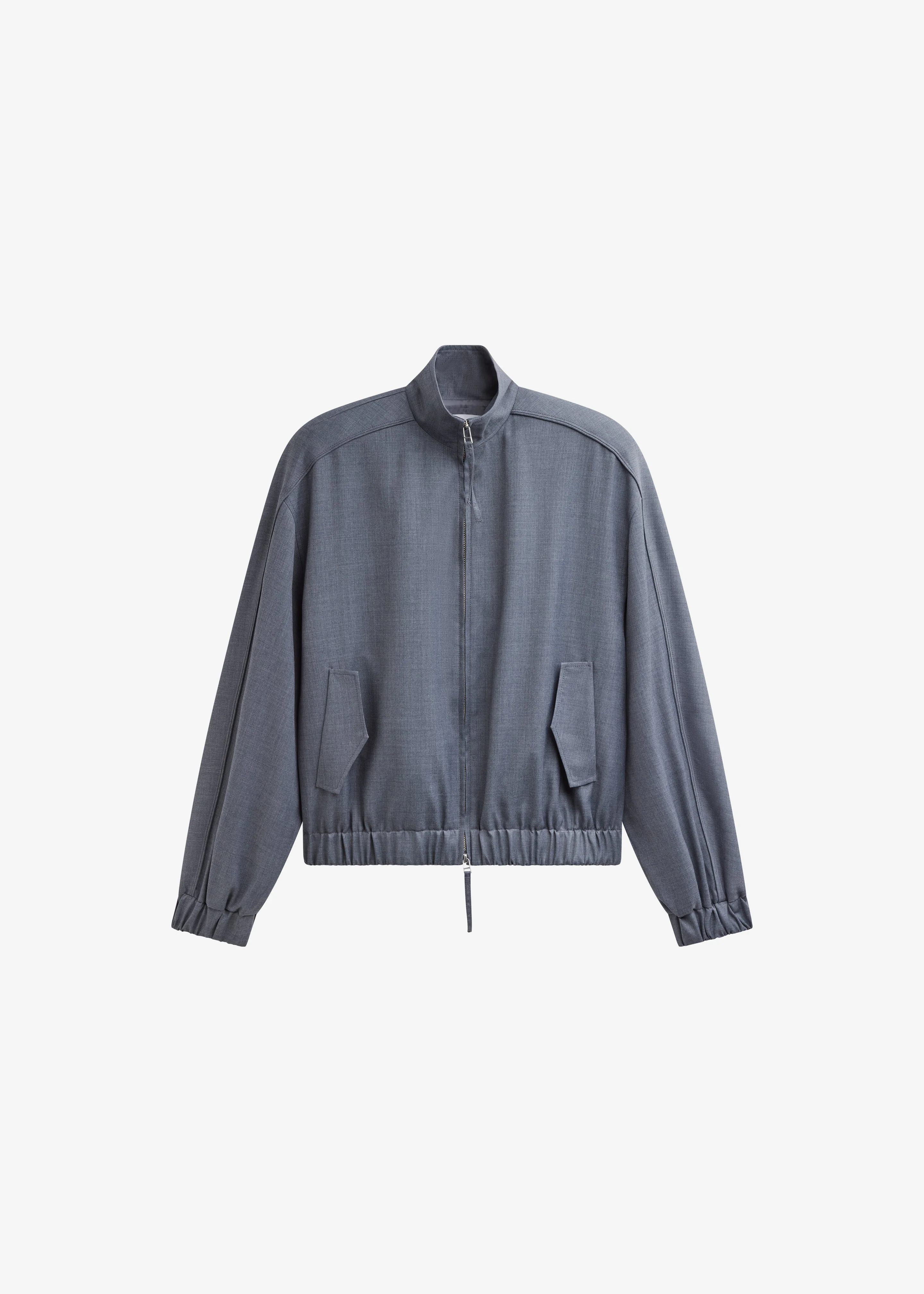 Jalen High Neck Jacket - Grey Melange - 1