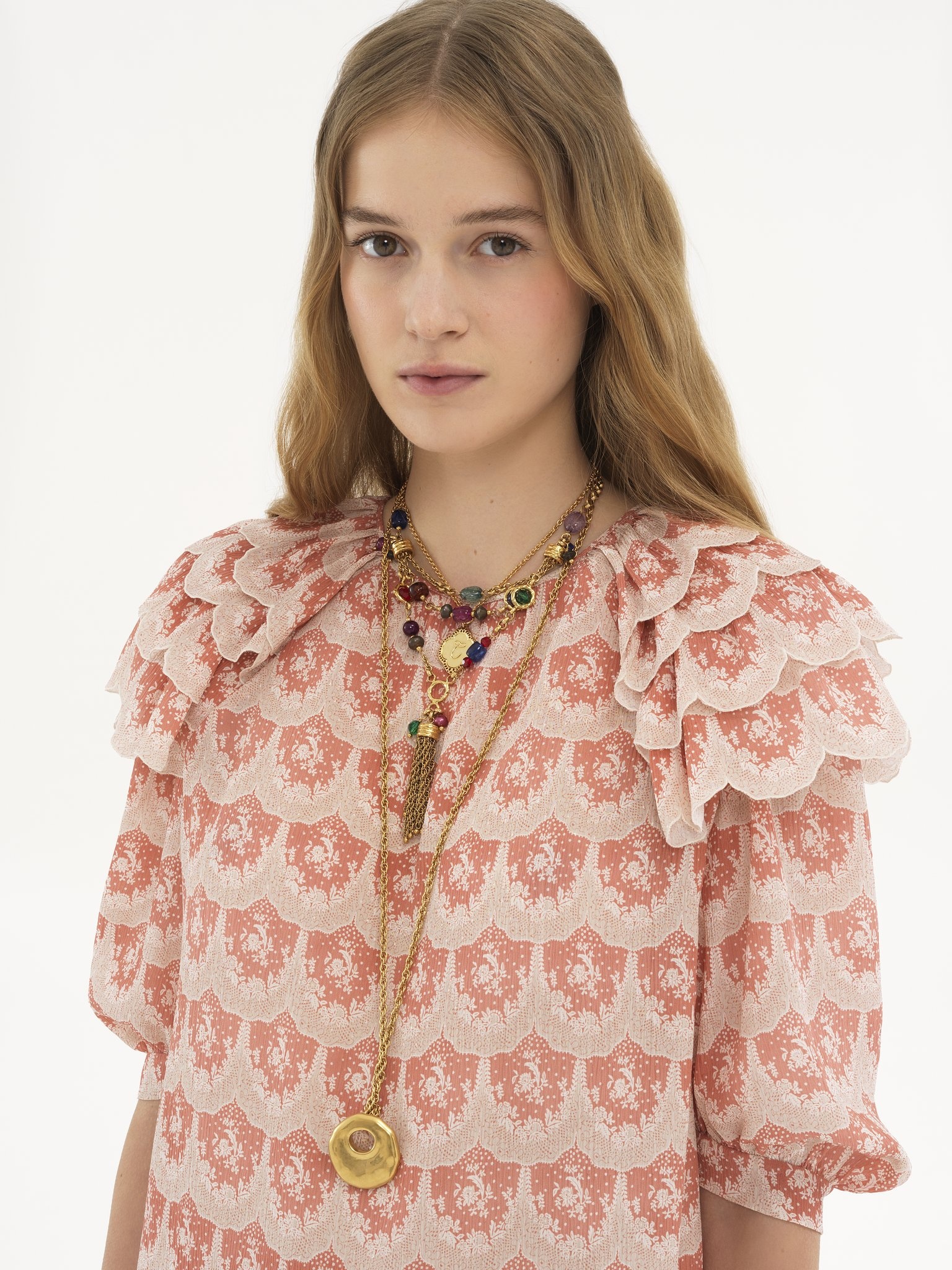 PUFF-SLEEVE MINI DRESS IN SILK CRÊPON - 6