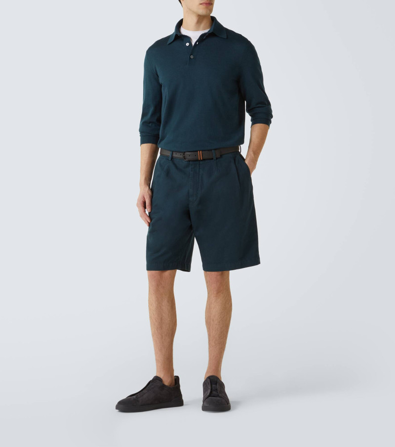 ZEGNA Cotton and linen shorts outlook