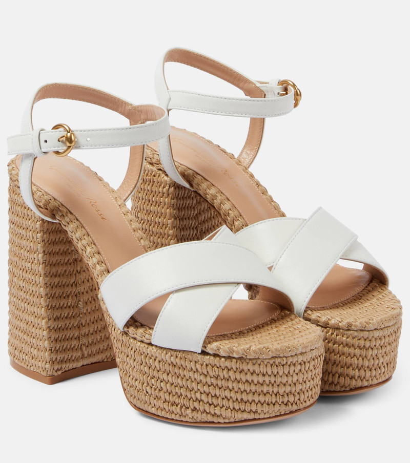 Leather platform sandals - 1