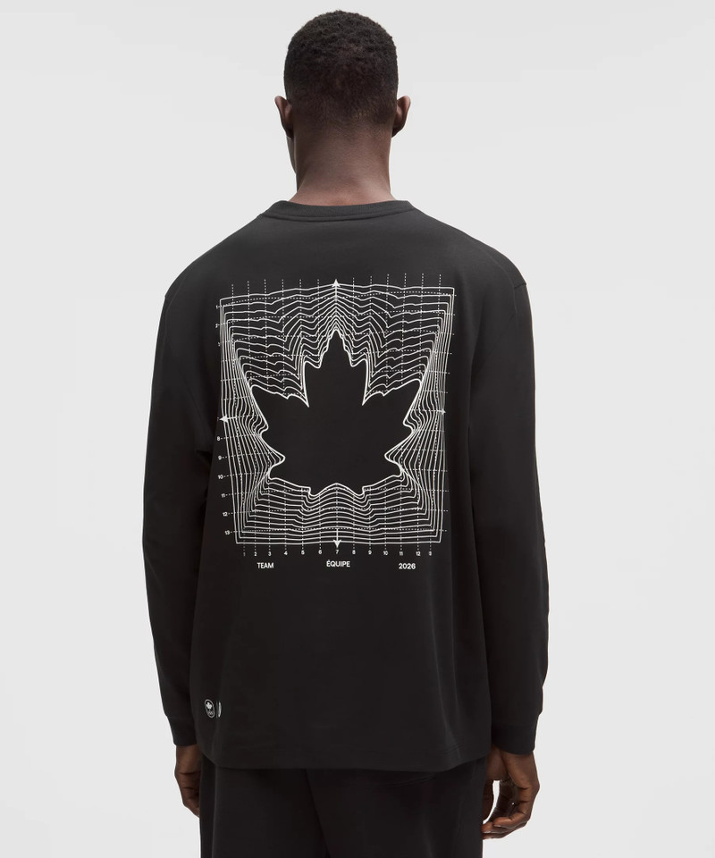Team Canada Men's Heavyweight Cotton Long-Sleeve Shirt COC Logo *Graphic 3