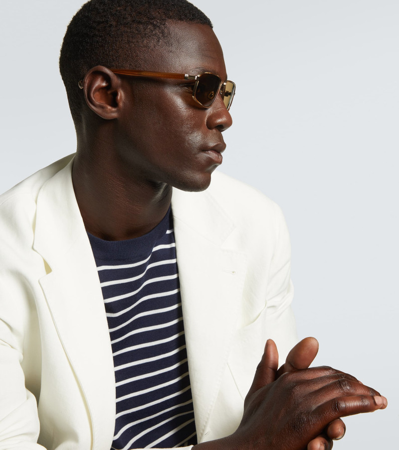 Brunello Cucinelli Jarama rectangular sunglasses outlook