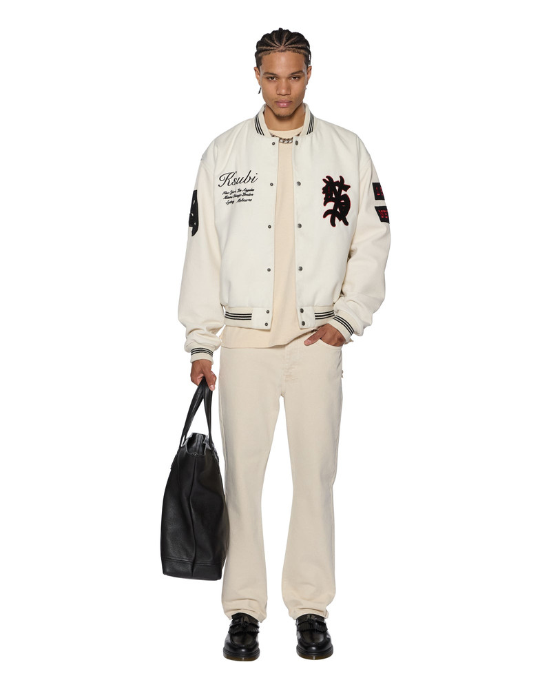 PLAYOFF VARSITY JACKET ECRU 4