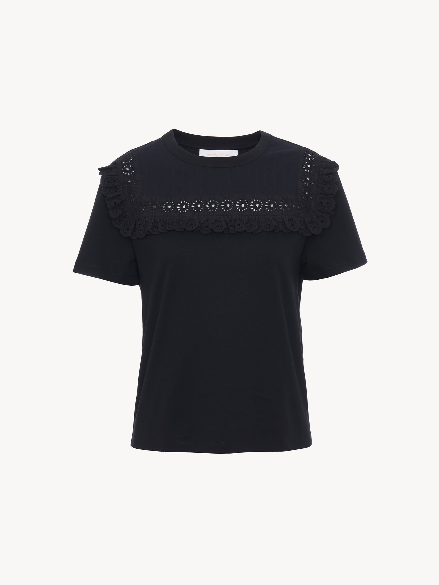 BRODERIE ANGLAISE TEE - 3