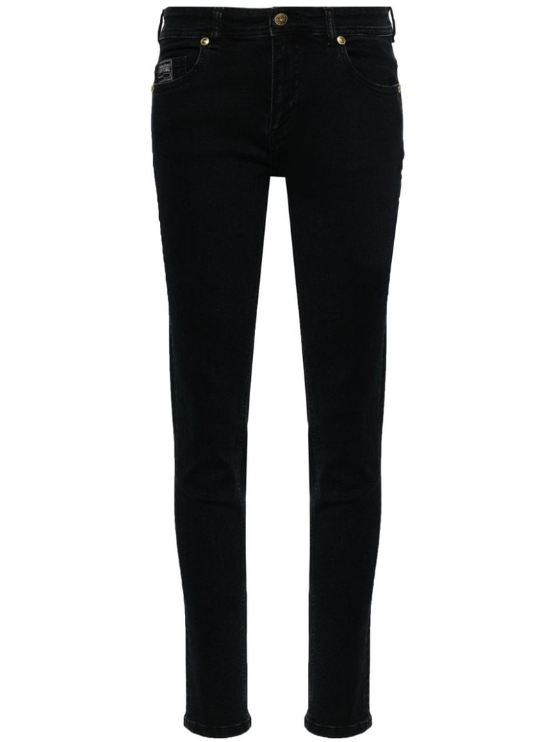 logo-plaque skinny jeans 1