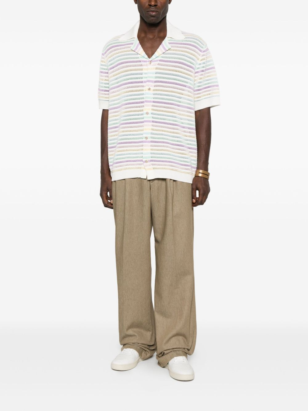 striped short-sleeve shirt - 2