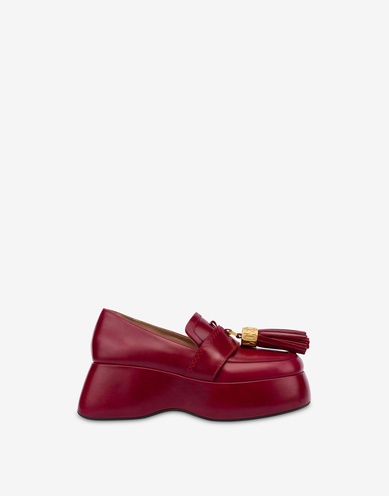 METAL TASSEL CALFSKIN LOAFERS 2