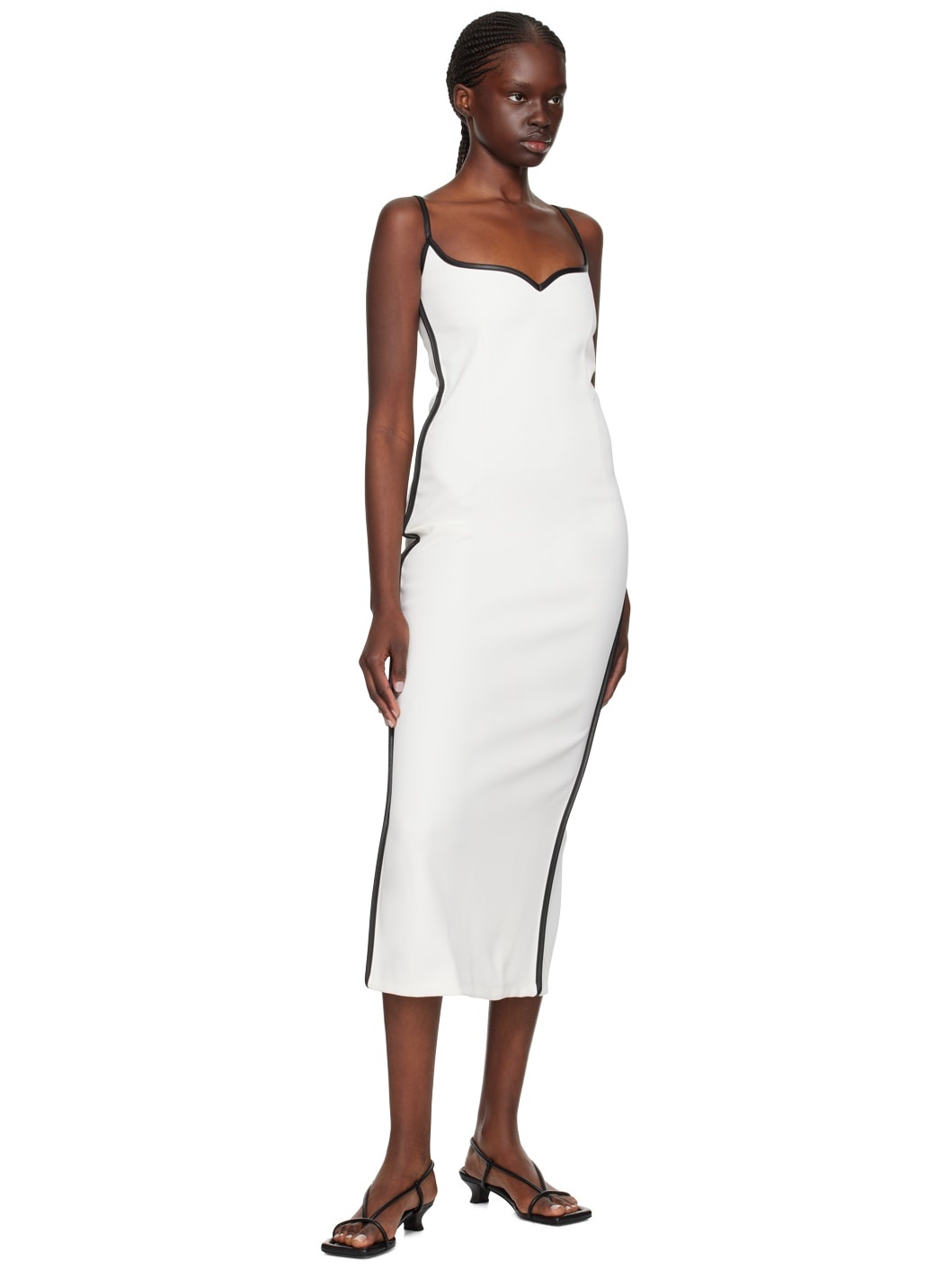 SSENSE Exclusive White Heart Midi Dress - 4