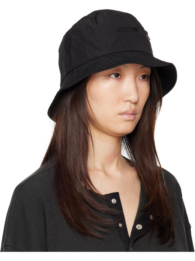 JACQUEMUS Black 'The Nylon' Bucket Hat outlook
