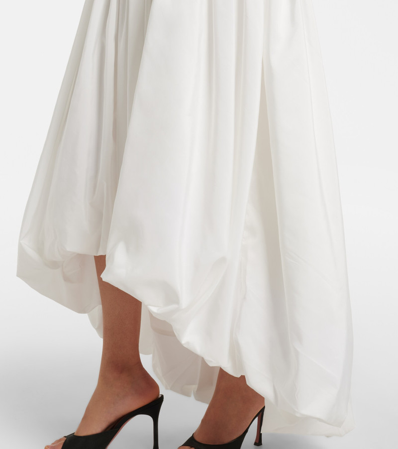 Asymmetric jersey midi skirt 4