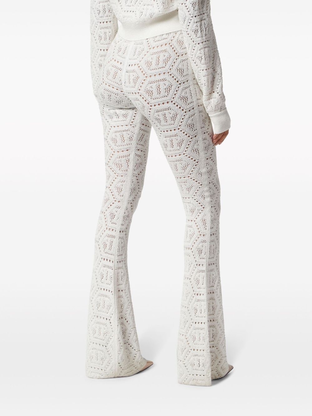 Monogram lurex knitted trousers - 3