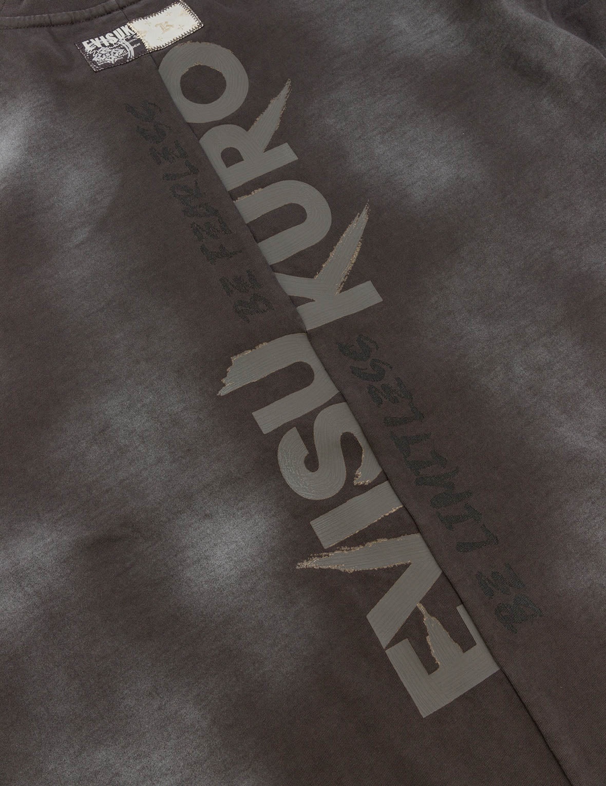 Garment Dyed Calligraphy Logo Print Oversized T-shirt - 9