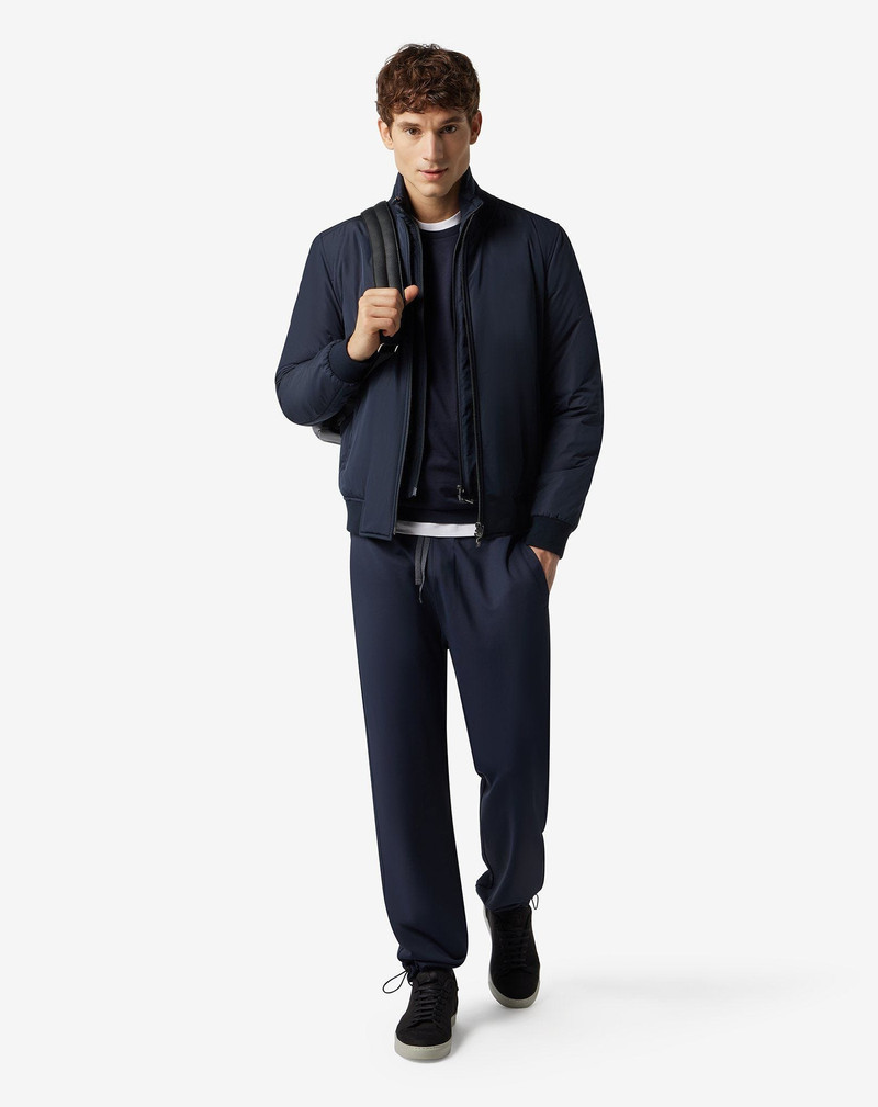 Blue stretch technical fabric joggers 5