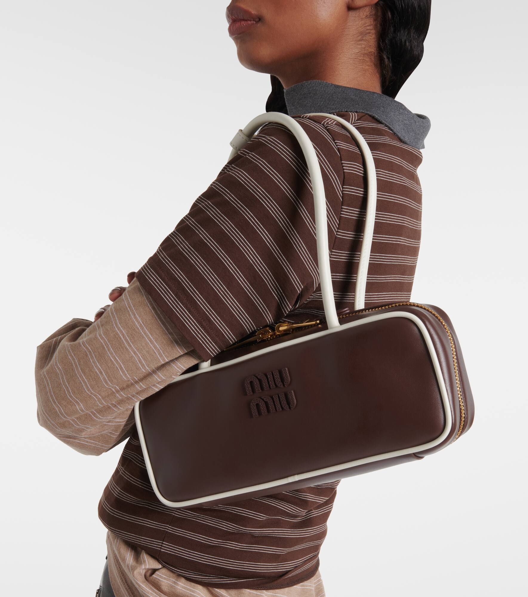 Beau leather shoulder bag - 6