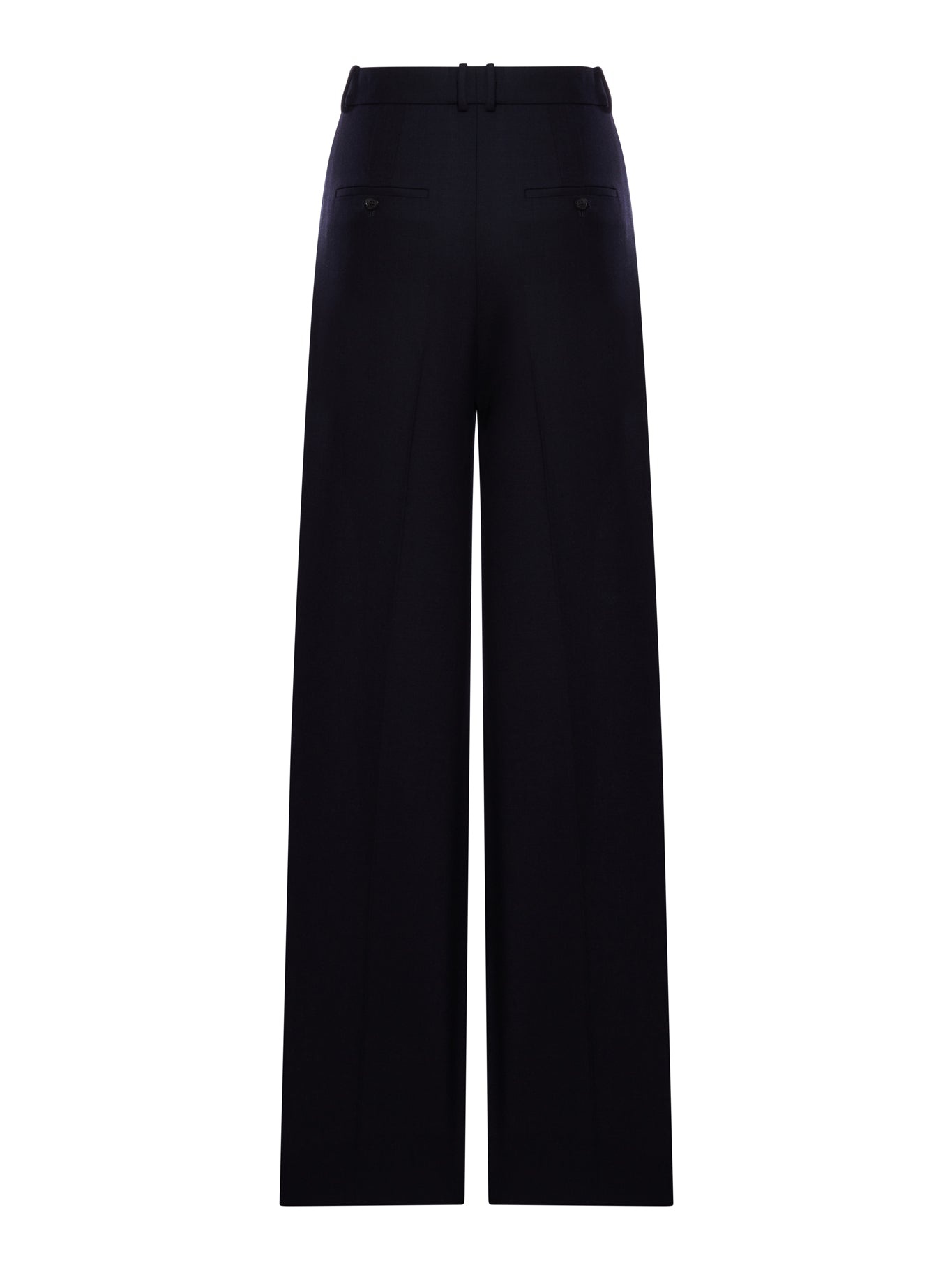 WIDE LEG TROUSERS IN CHINÉ WOOL - 2