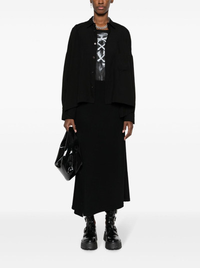 Yohji Yamamoto Luminary panelled maxi skirt outlook