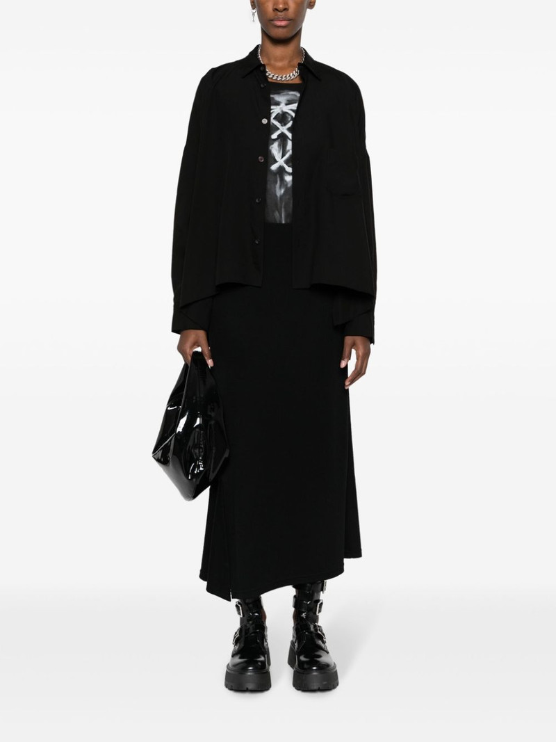 Yohji Yamamoto Luminary panelled maxi skirt outlook