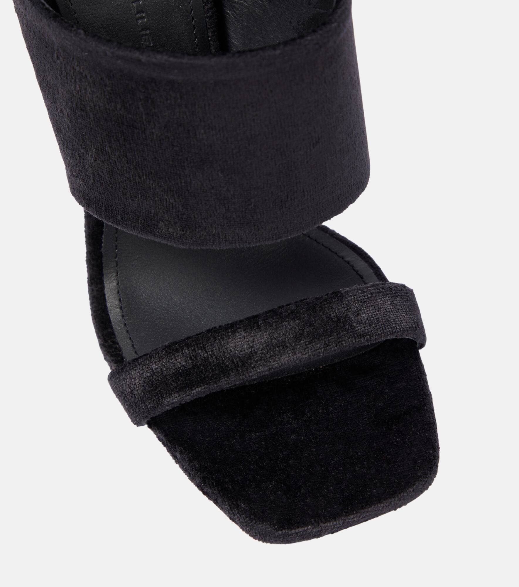 Cantilever suede mules - 5