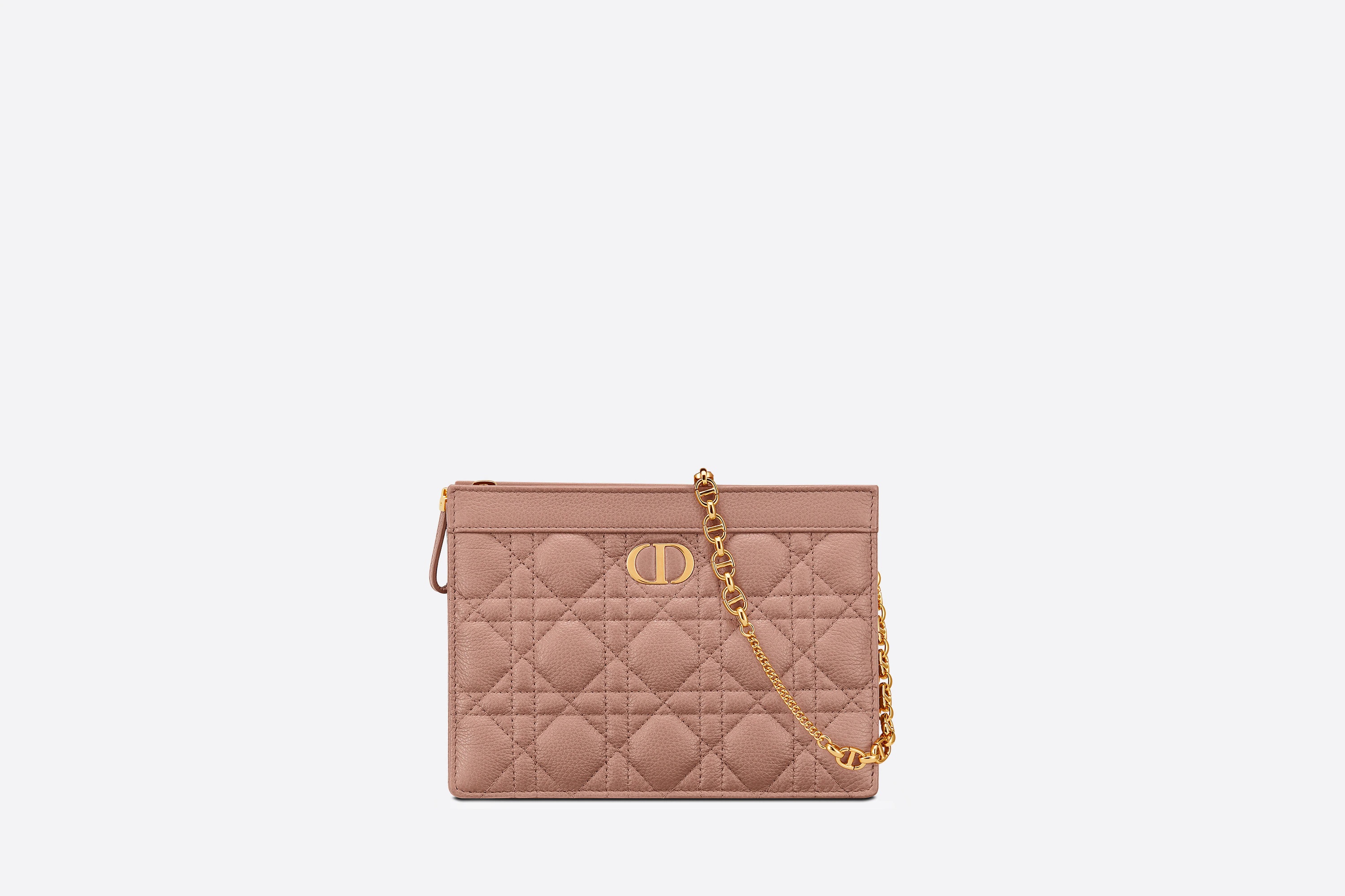 Dior Caro Zipped Pouch with Chain - 1