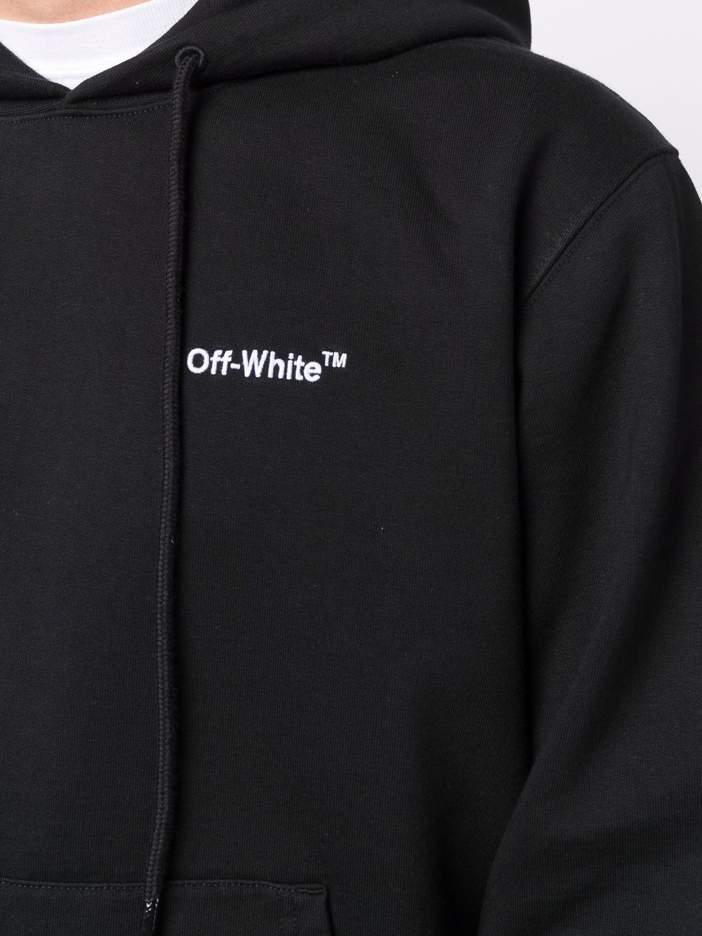 logo-embroidered cotton hoodie - 5