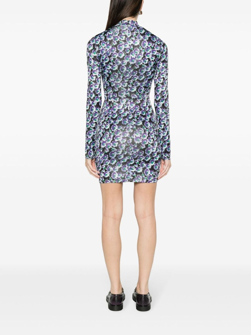 floral-print ruched minidress 4