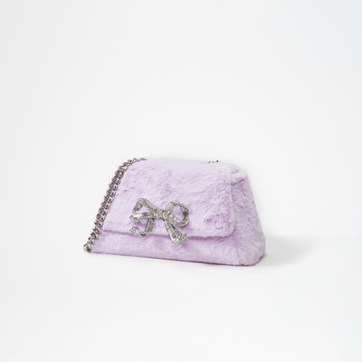 self-portrait Lilac Fluffy Bow Mini Bag outlook