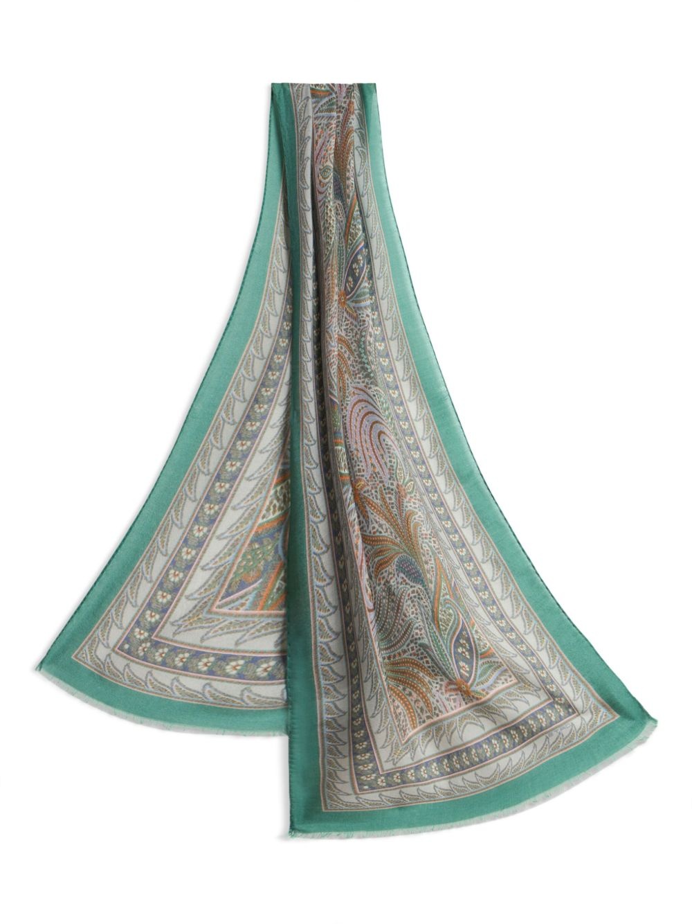 paisley-print silk scarf - 3