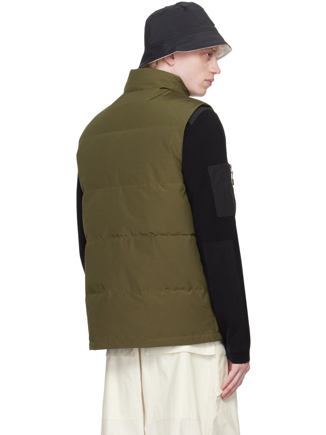Khaki Freestyle Crew Down Vest - 3