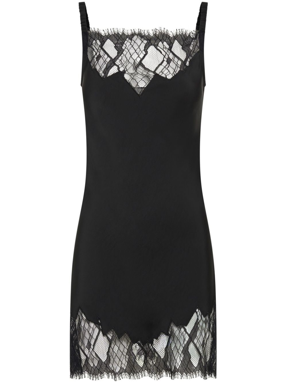 lace-detailing mini dress - 1