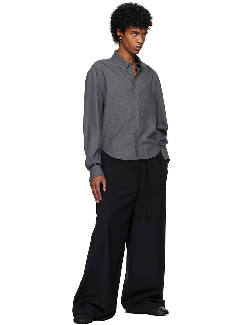 Marni Gray Wool Long Sleeve Shirt outlook