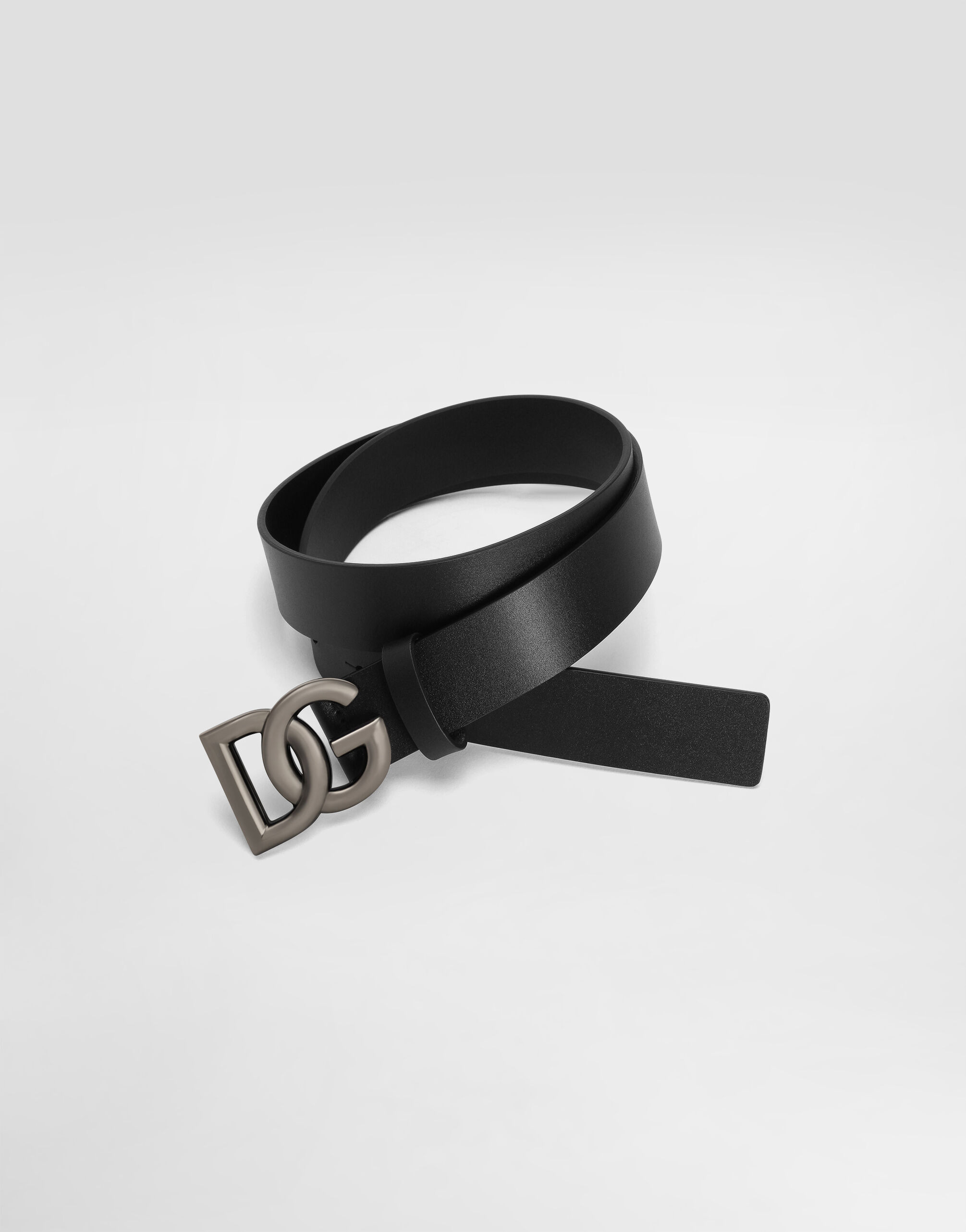 Leather belt with DG logo - 4