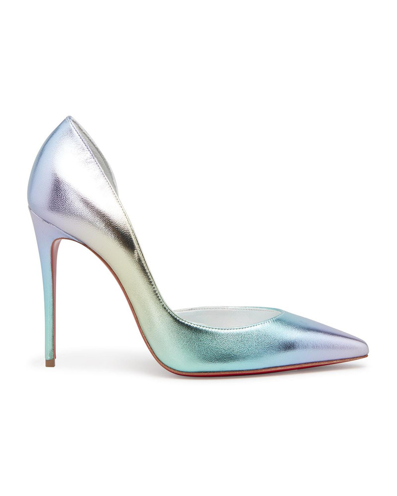 Iriza Iridescent Half-d'Orsay Red Sole Pumps 1
