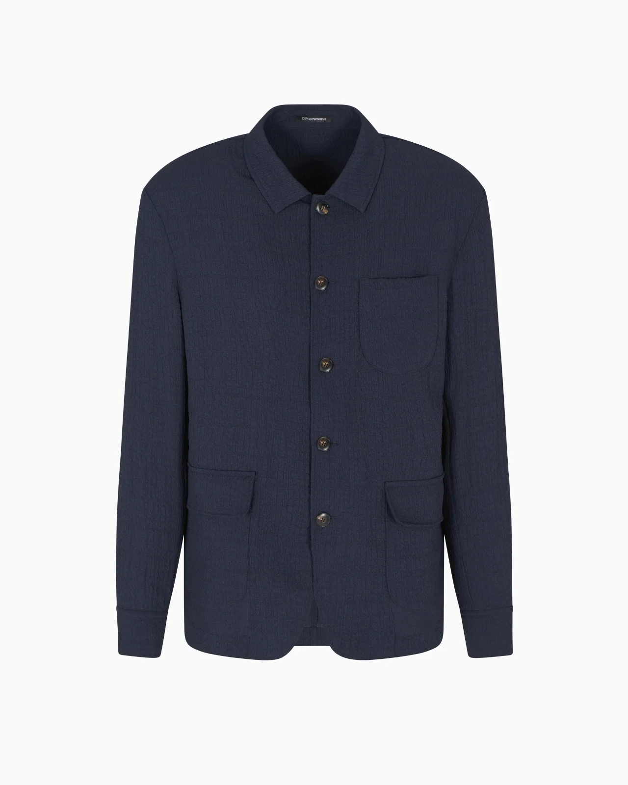 SHIRT JACKET IN TECHNICAL SEERSUCKER FABRIC - 1