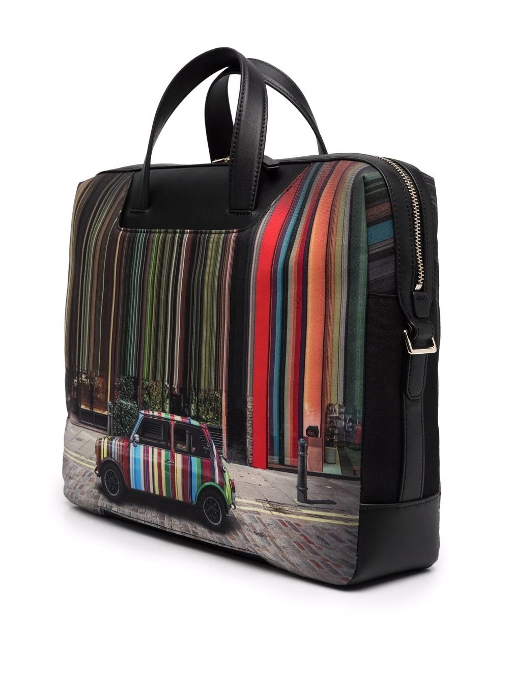 stripe-print laptop bag - 3