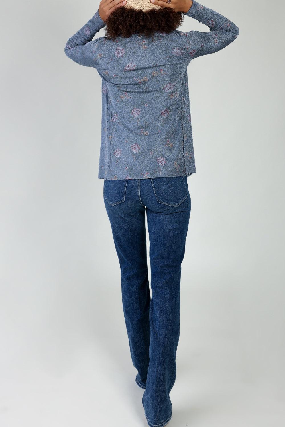 FLORAL CREWNECK CARDIGAN - 3