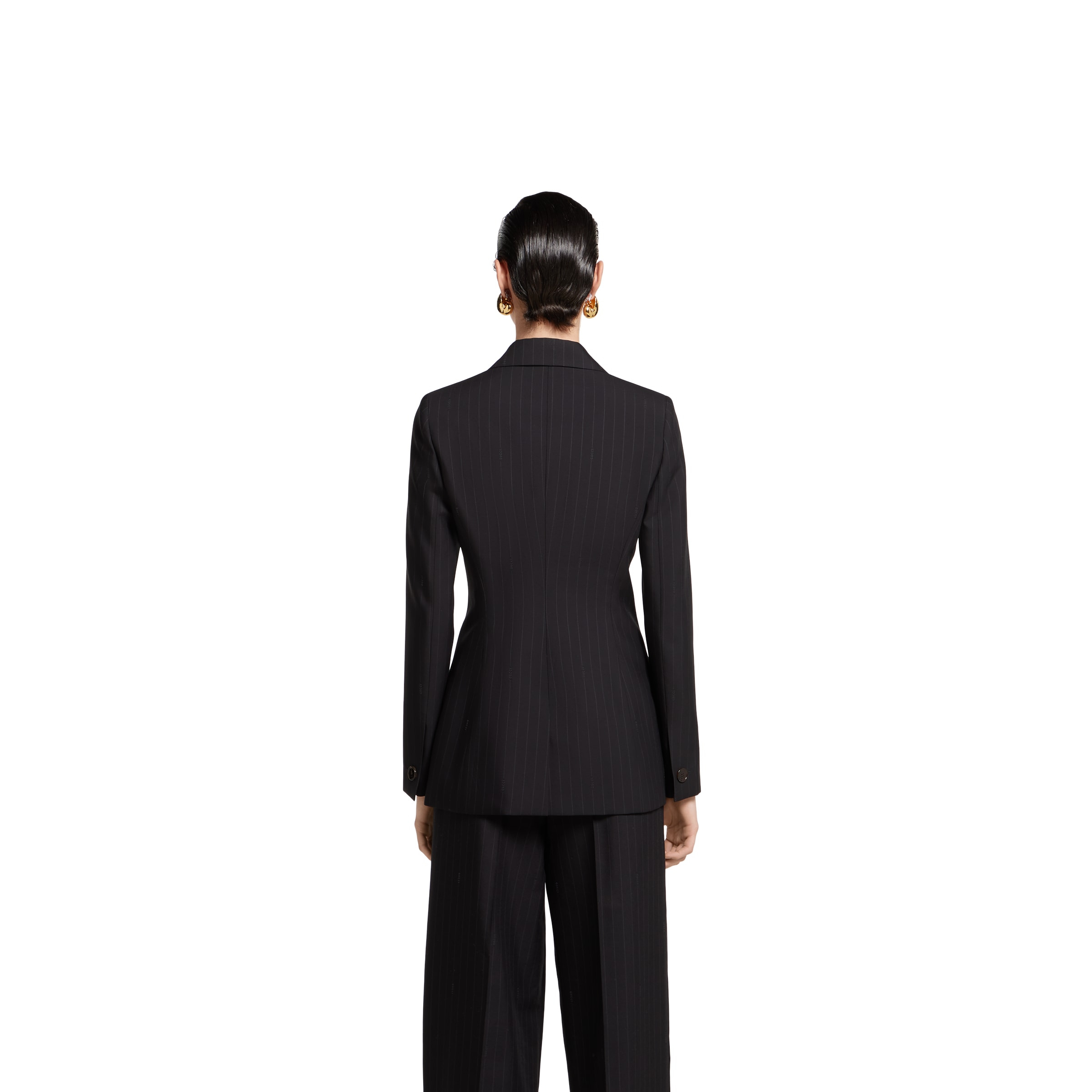 Pinstripe Gucci wool jacquard jacket - 4